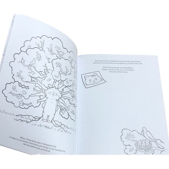 Timbi Colors about Addiction Helping KIds Cope w Parent Addiction Activity Book - Picture 3 of 3